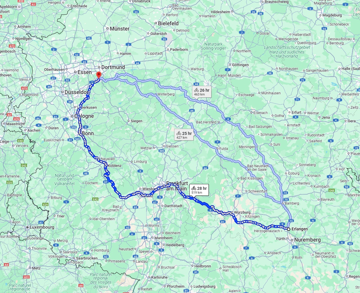 Anreise von Erlangen Zu Hagen Über 