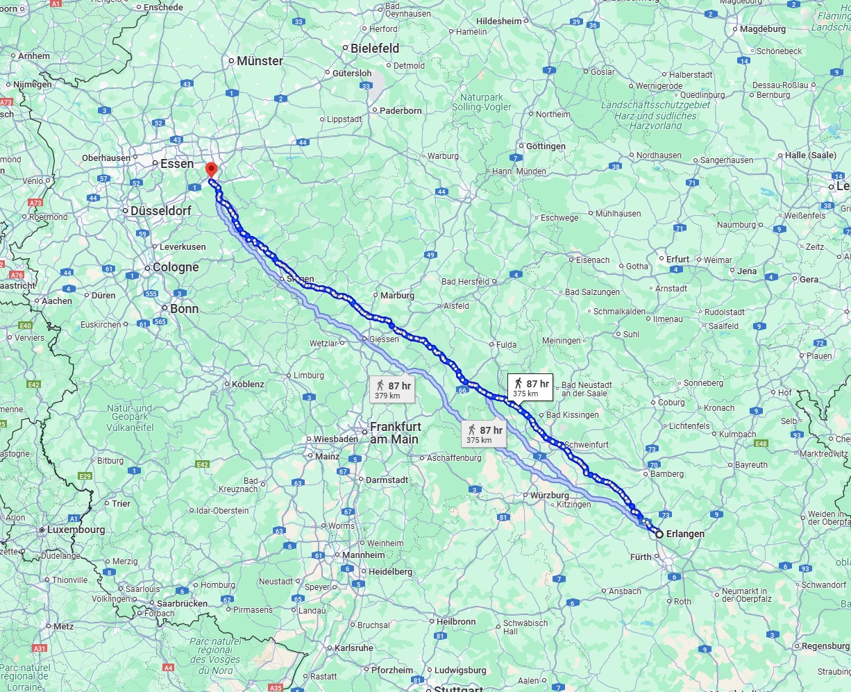 Anreise von Erlangen Zu Hagen Über 