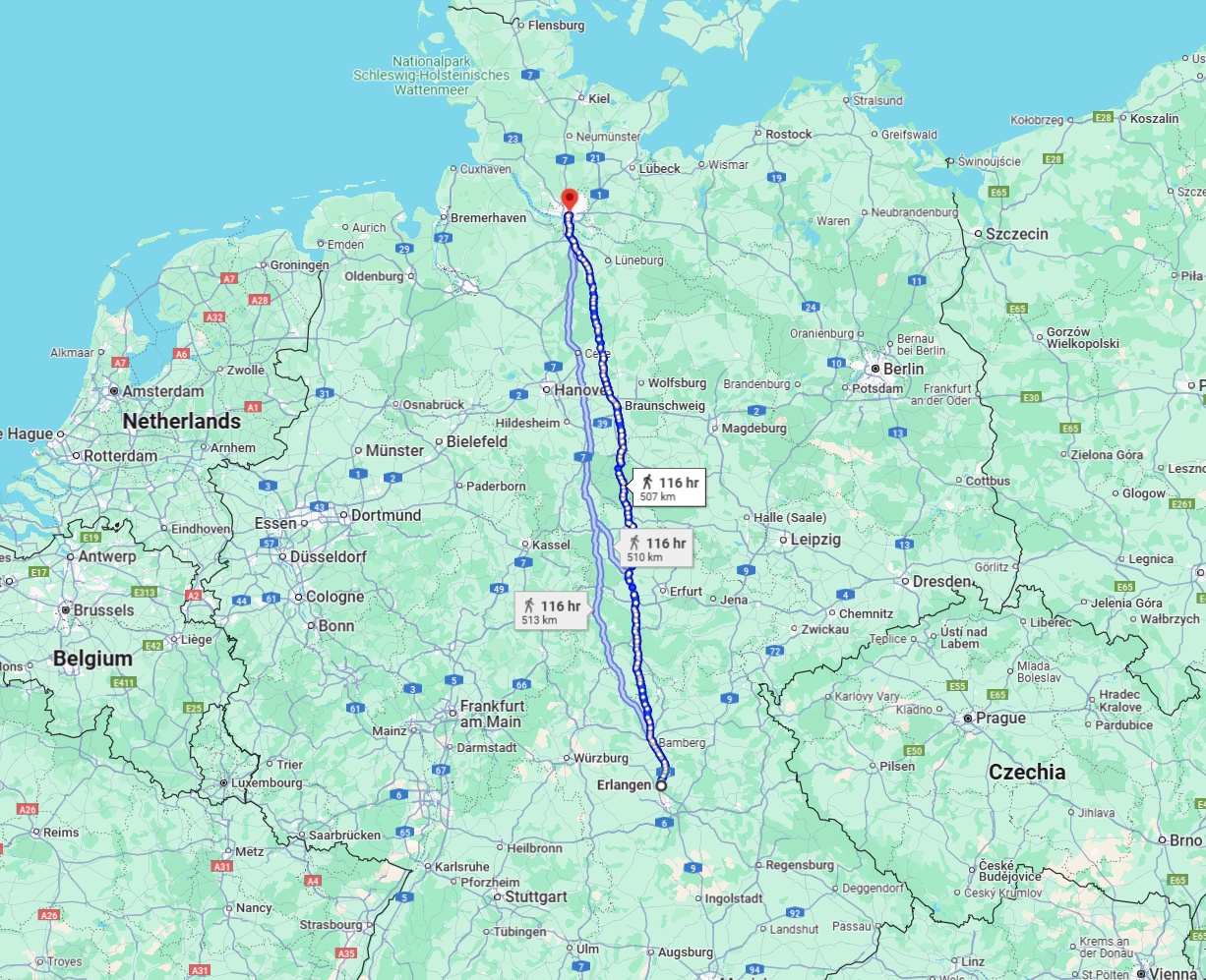 Anreise von Erlangen Zu Hamburg Über 