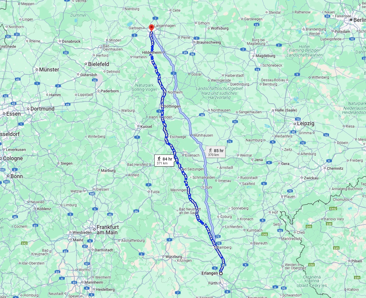 Anreise von Erlangen Zu Hannover Über 