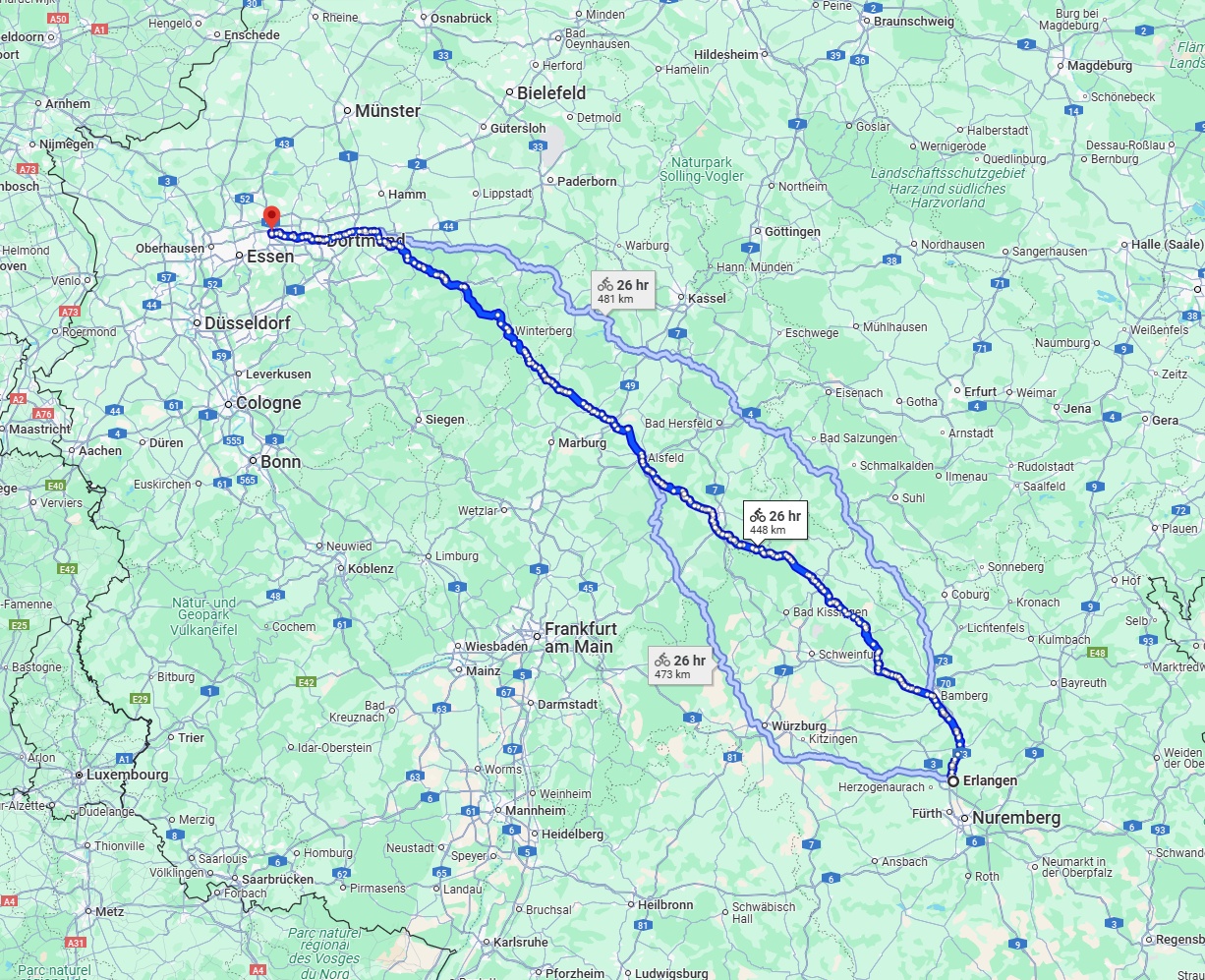 Anreise von Erlangen Zu Herne Über 