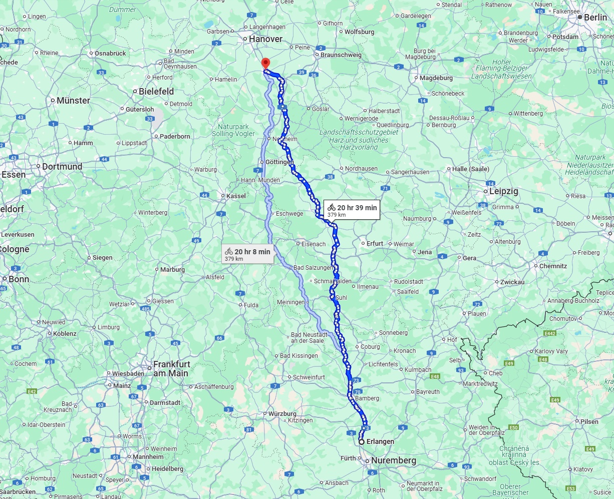 Anreise von Erlangen Zu Hildesheim Über 