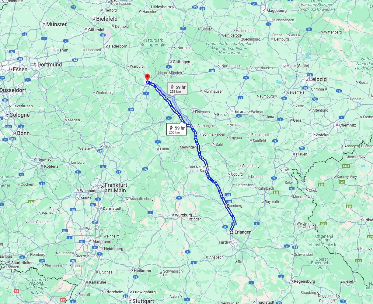 Anreise von Erlangen Zu Kassel Über 