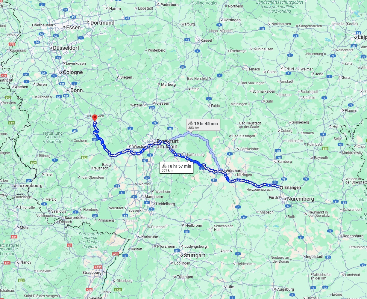Anreise von Erlangen Zu Koblenz Über 