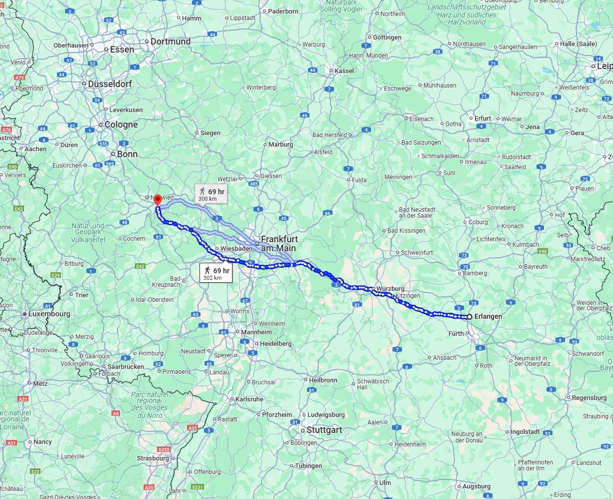 Anreise von Erlangen Zu Koblenz Über 