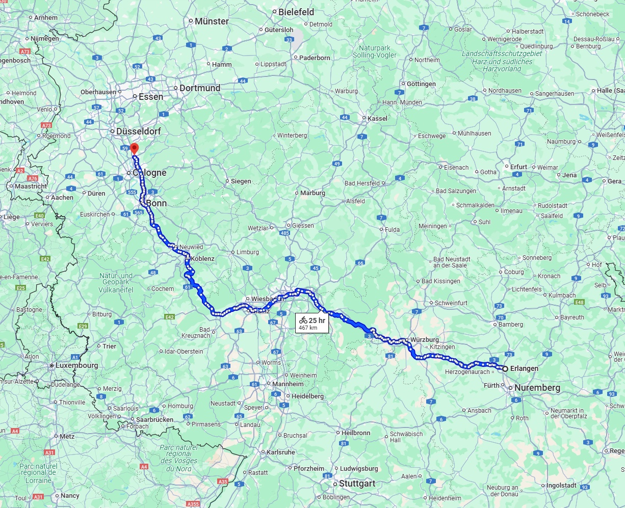 Anreise von Erlangen Zu Leverkusen Über 