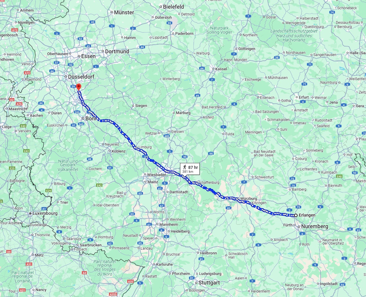 Anreise von Erlangen Zu Leverkusen Über 
