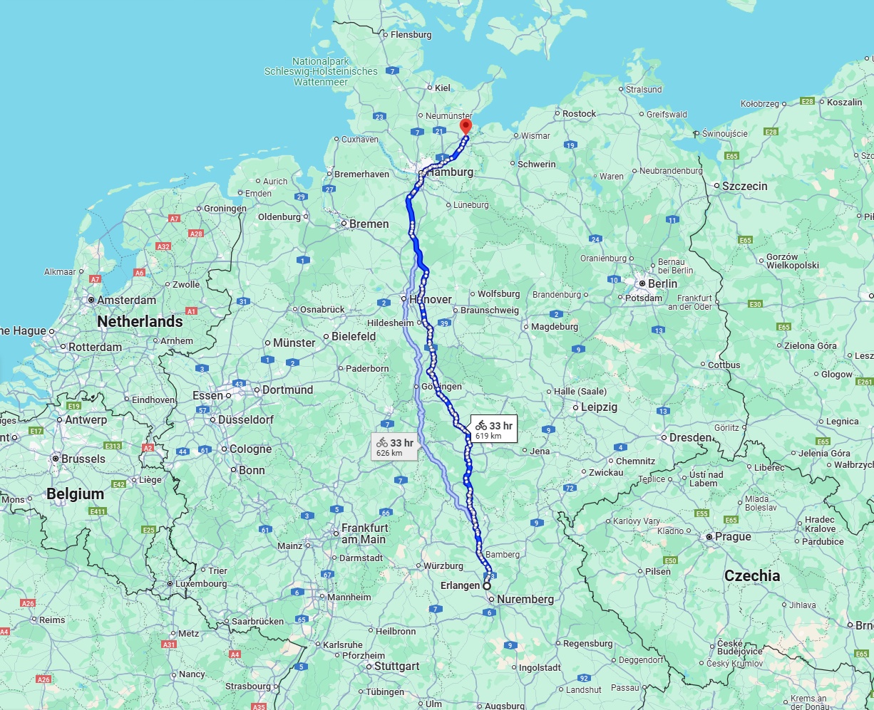 Anreise von Erlangen Zu Lübeck Über 