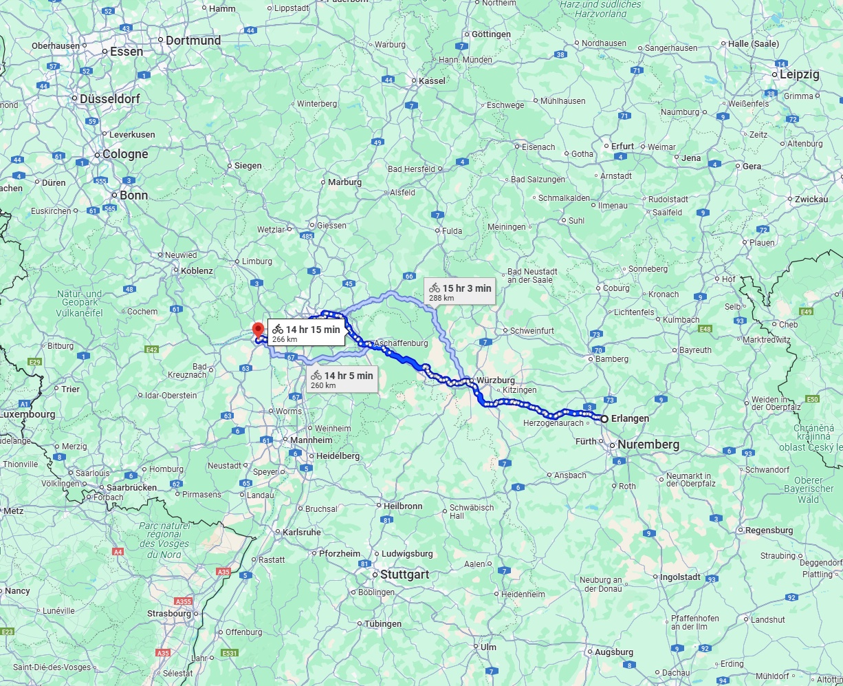 Anreise von Erlangen Zu Mainz Über 