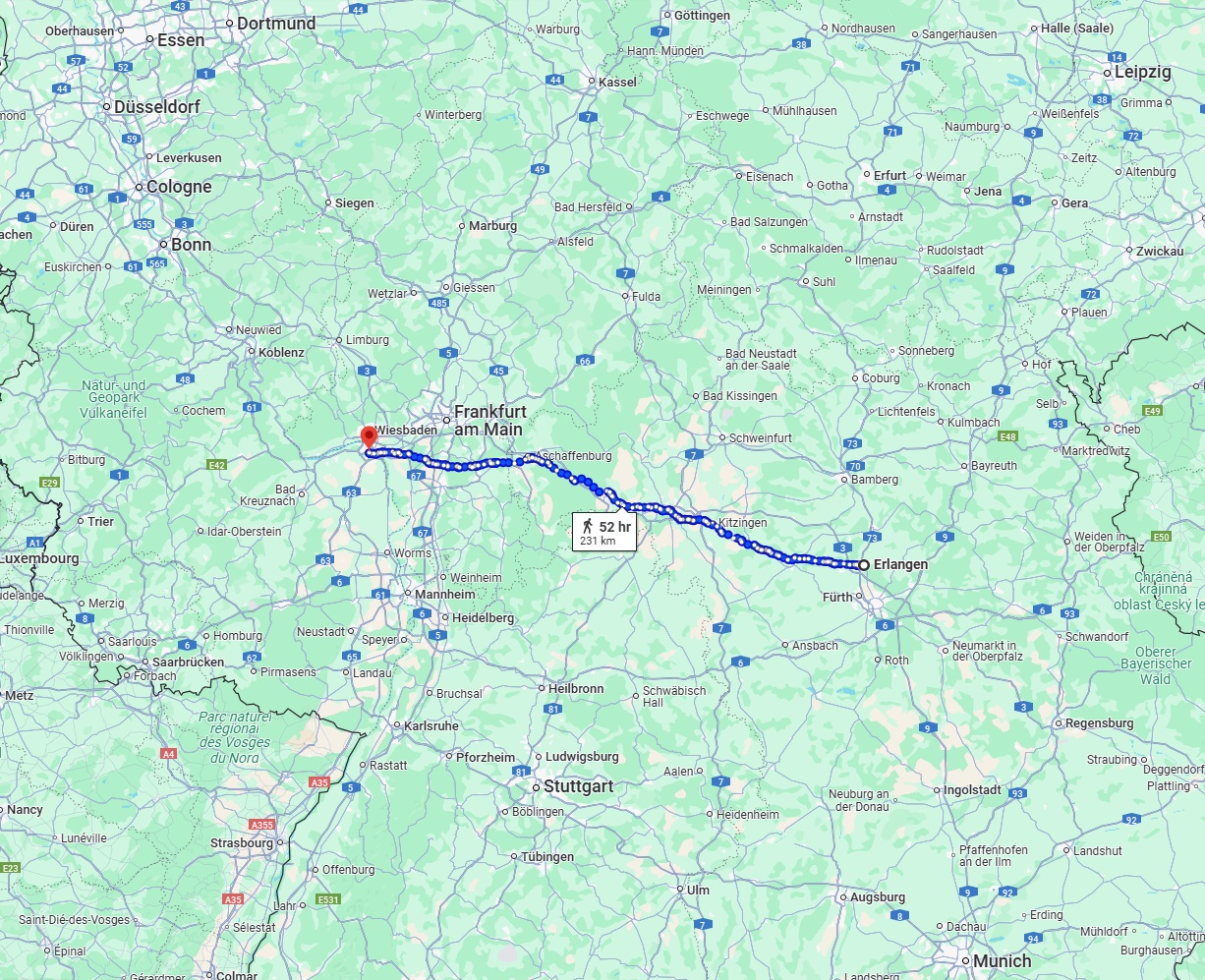Anreise von Erlangen Zu Mainz Über 