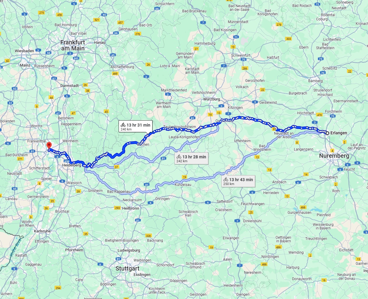 Anreise von Erlangen Zu Mannheim Über 