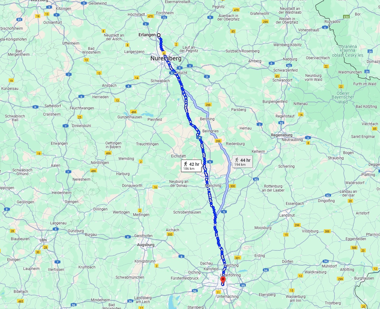 Anreise von Erlangen Zu München Über 