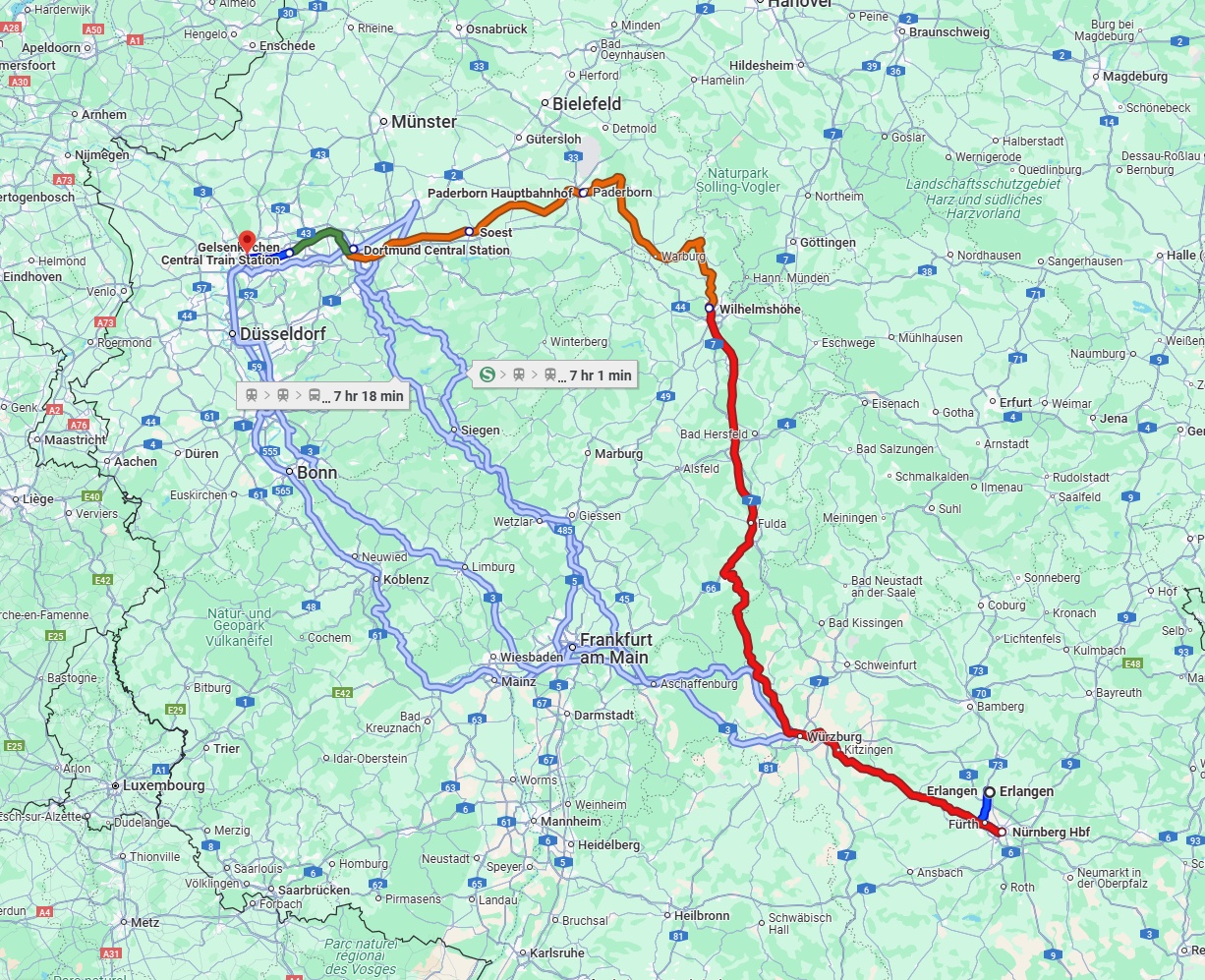 Anreise von Erlangen Zu Oberhausen Über 
