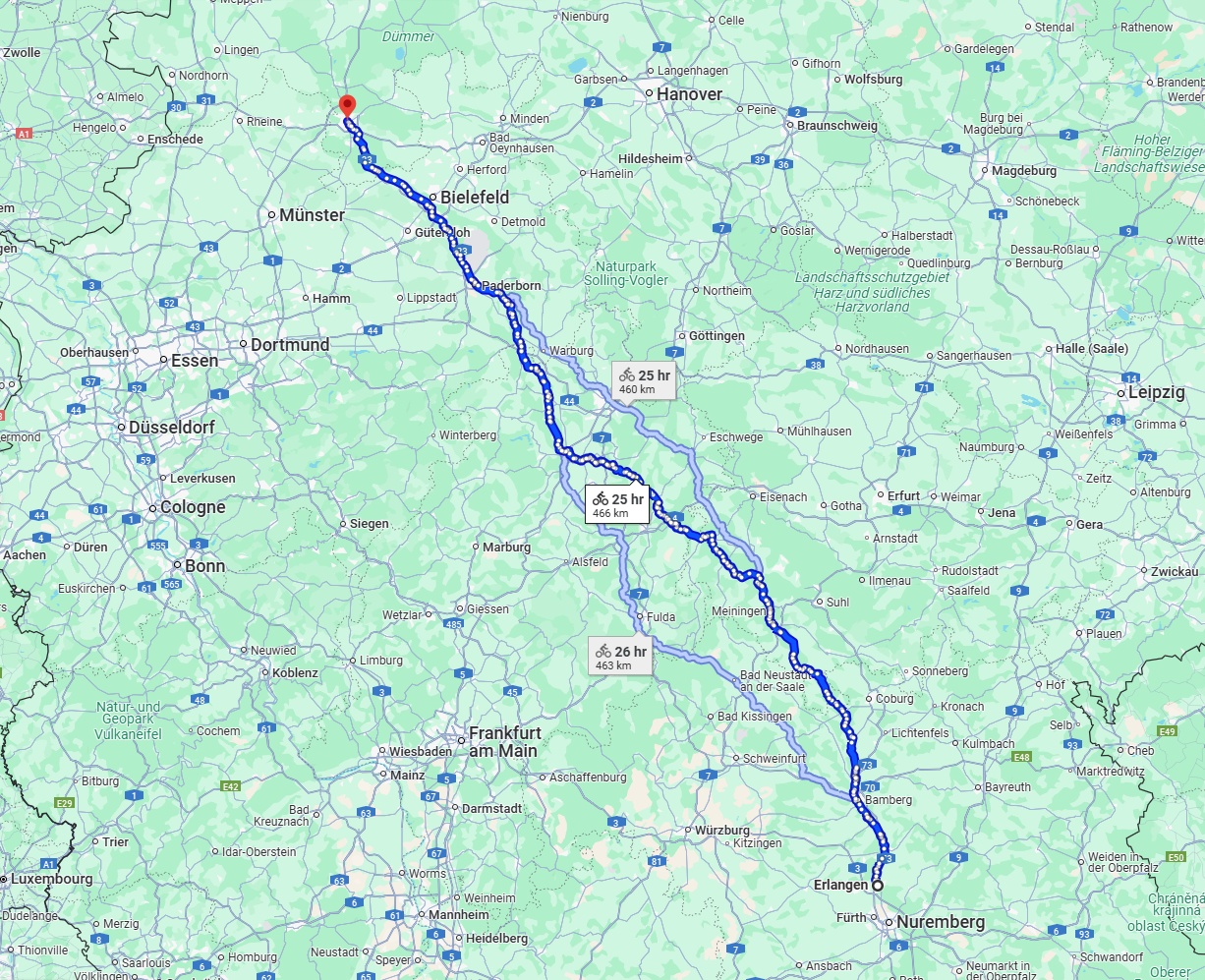 Anreise von Erlangen Zu Osnabrück Über 
