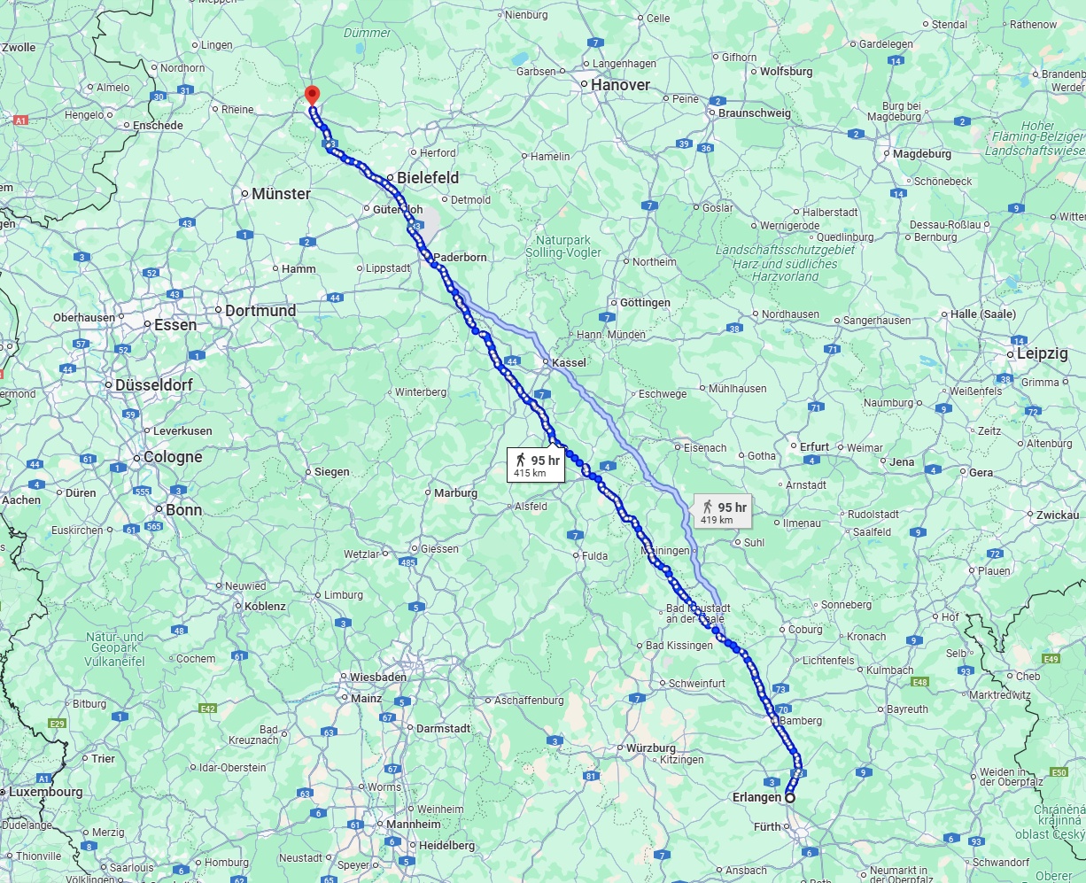 Anreise von Erlangen Zu Osnabrück Über 
