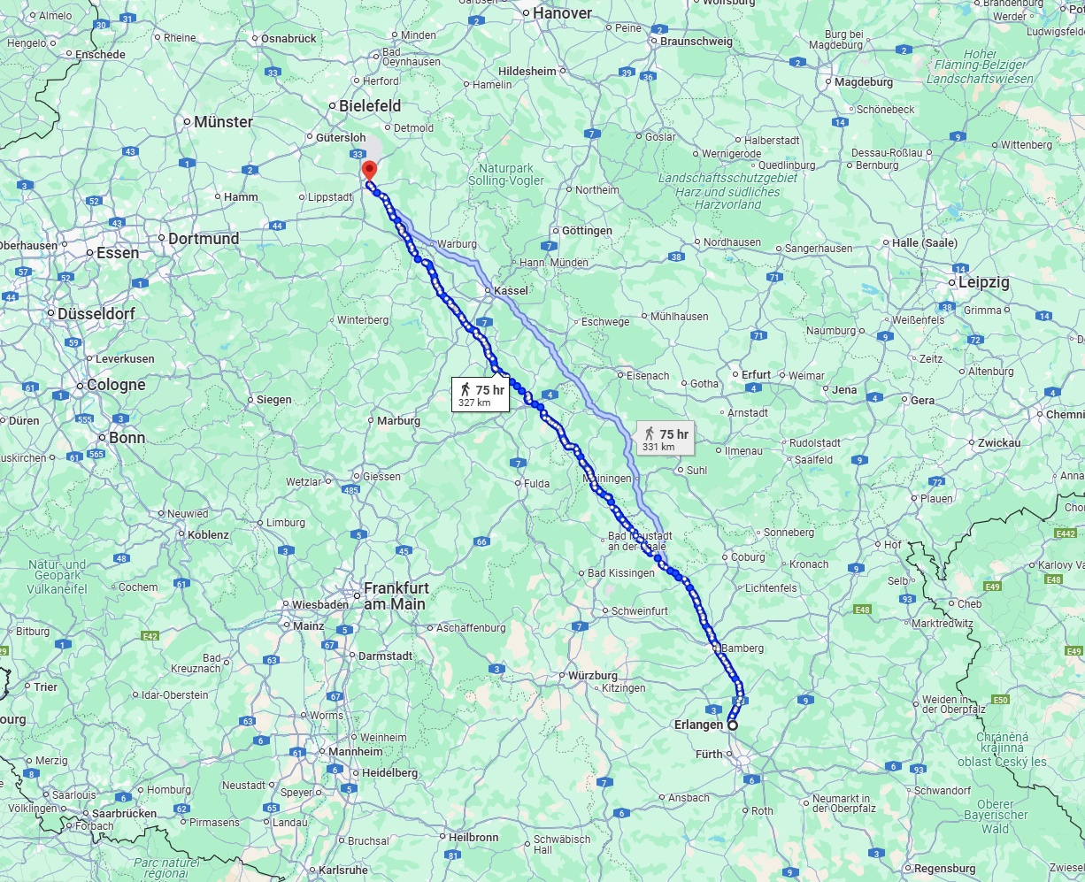 Anreise von Erlangen Zu Paderborn Über 