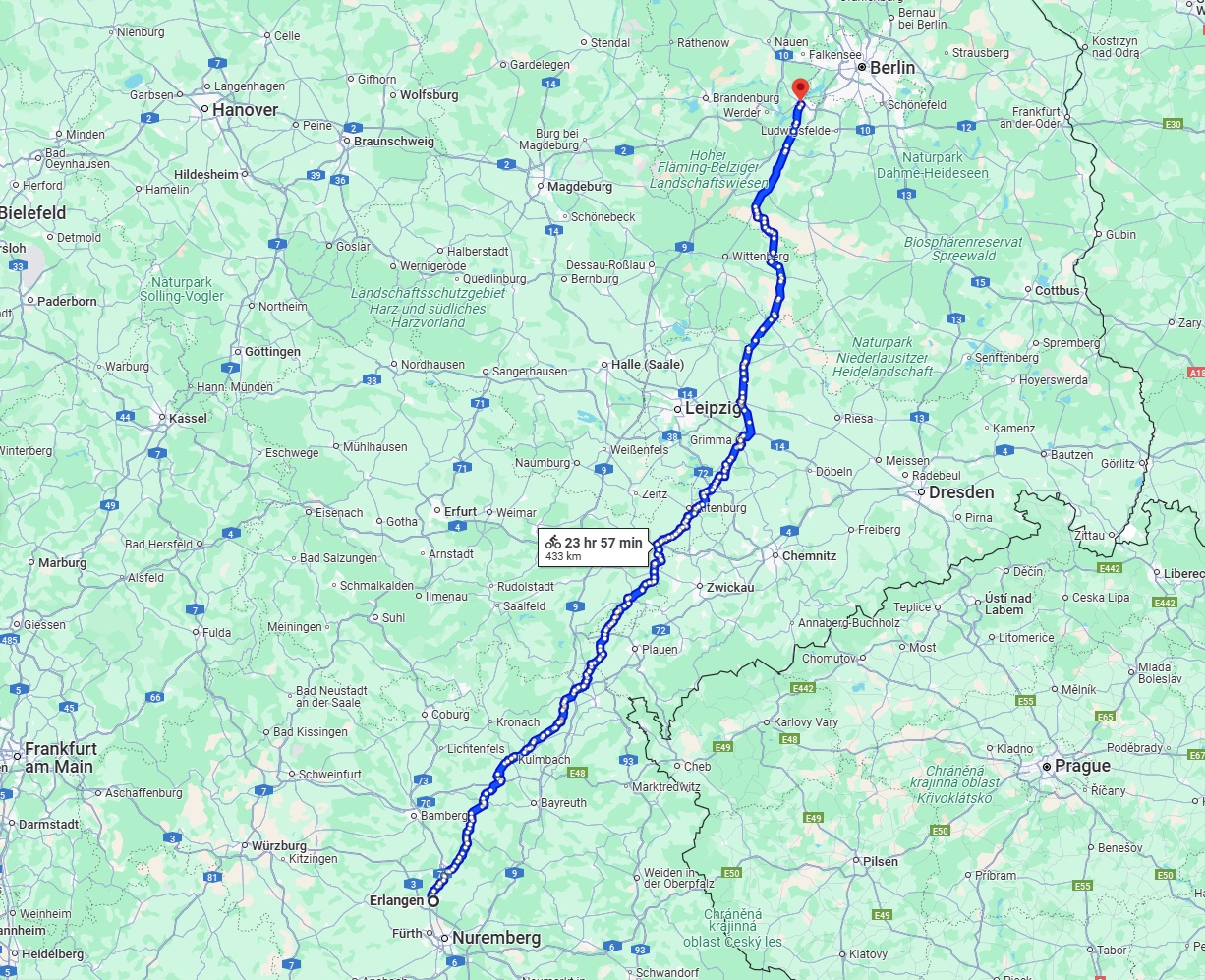Anreise von Erlangen Zu Potsdam Über 