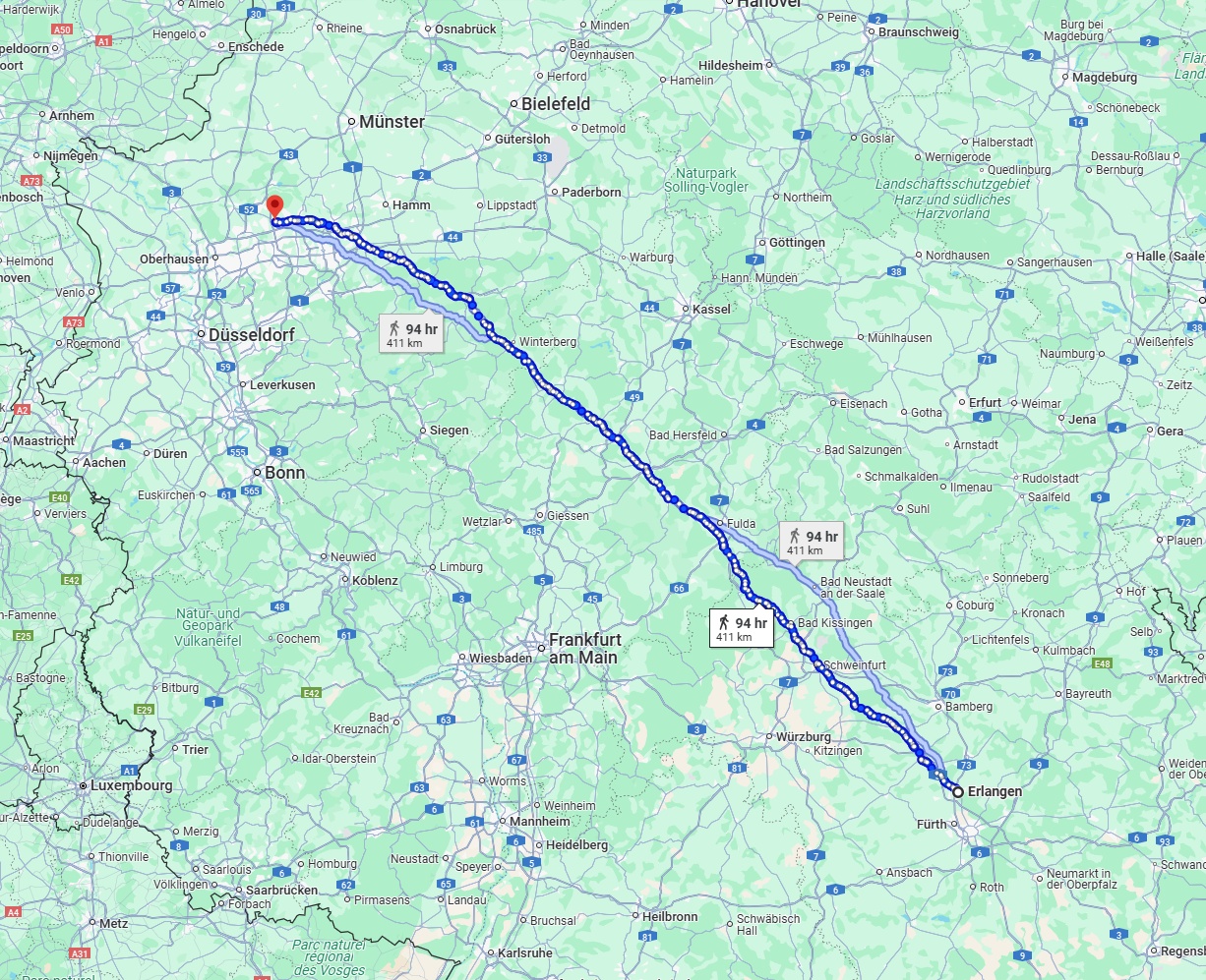 Anreise von Erlangen Zu Recklinghausen Über 