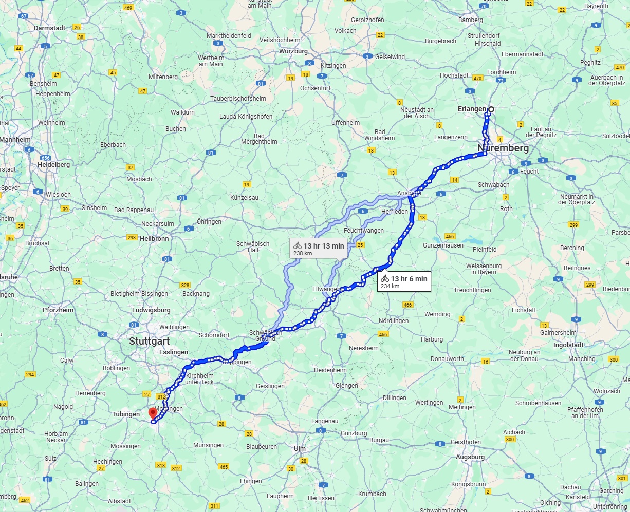 Anreise von Erlangen Zu Reutlingen Über 