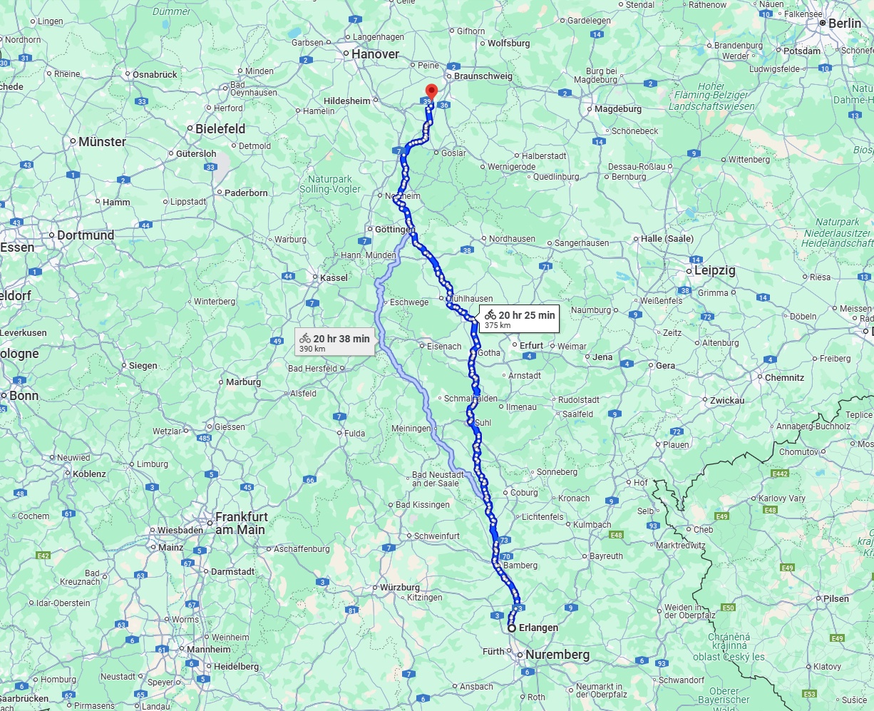 Anreise von Erlangen Zu Salzgitter Über 