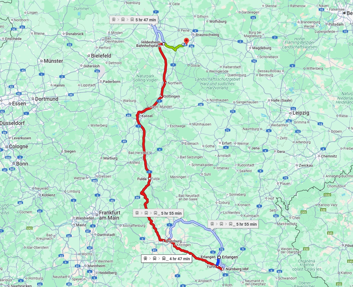 Anreise von Erlangen Zu Salzgitter Über 