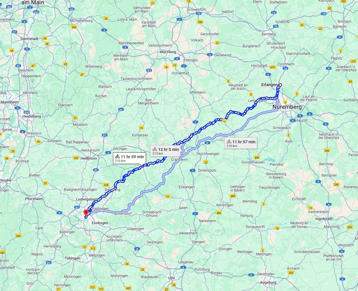 Anreise von Erlangen Zu Stuttgart Über 