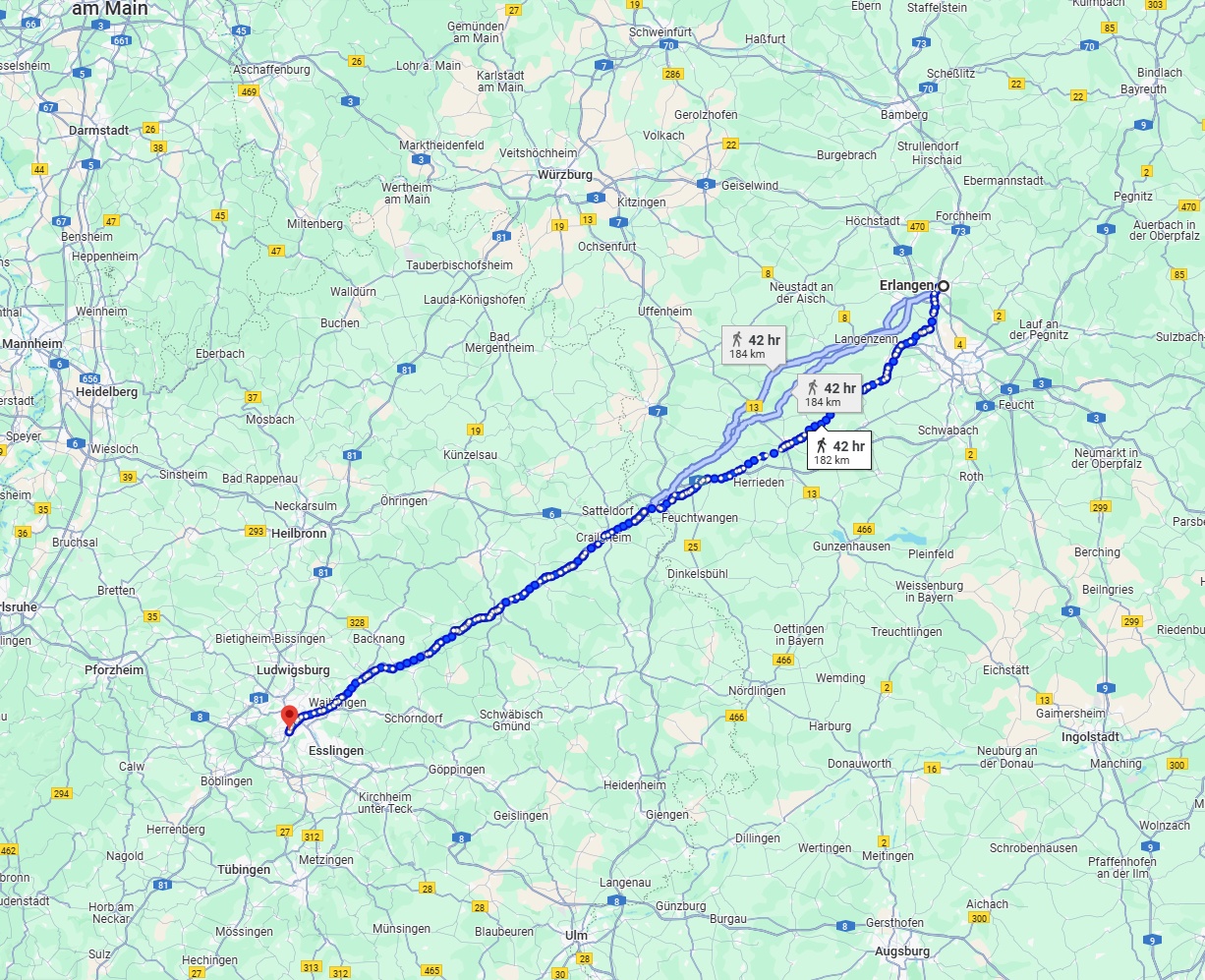 Anreise von Erlangen Zu Stuttgart Über 