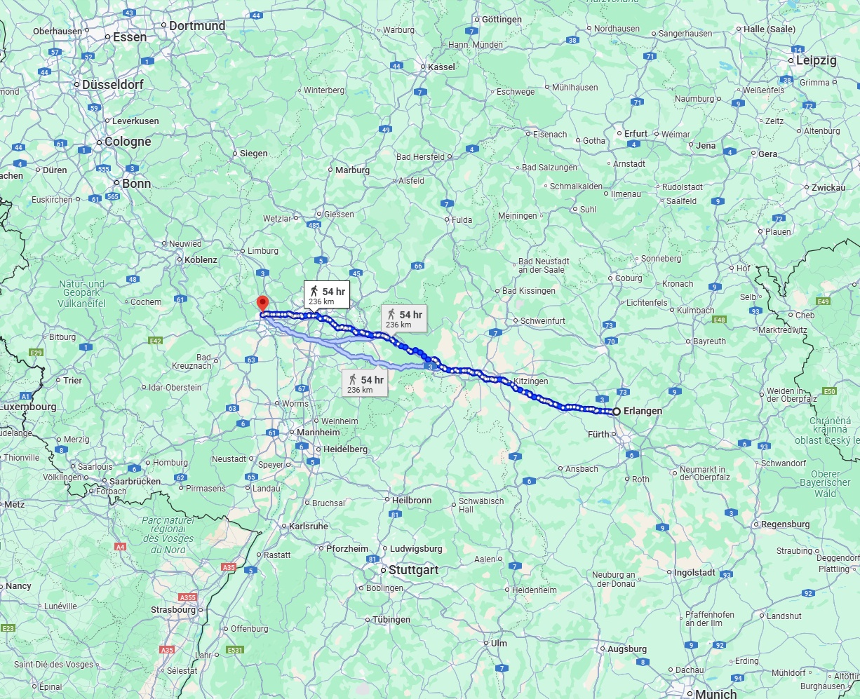 Anreise von Erlangen Zu Wiesbaden Über 