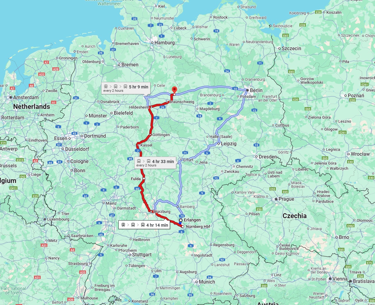 Anreise von Erlangen Zu Wolfsburg Über 