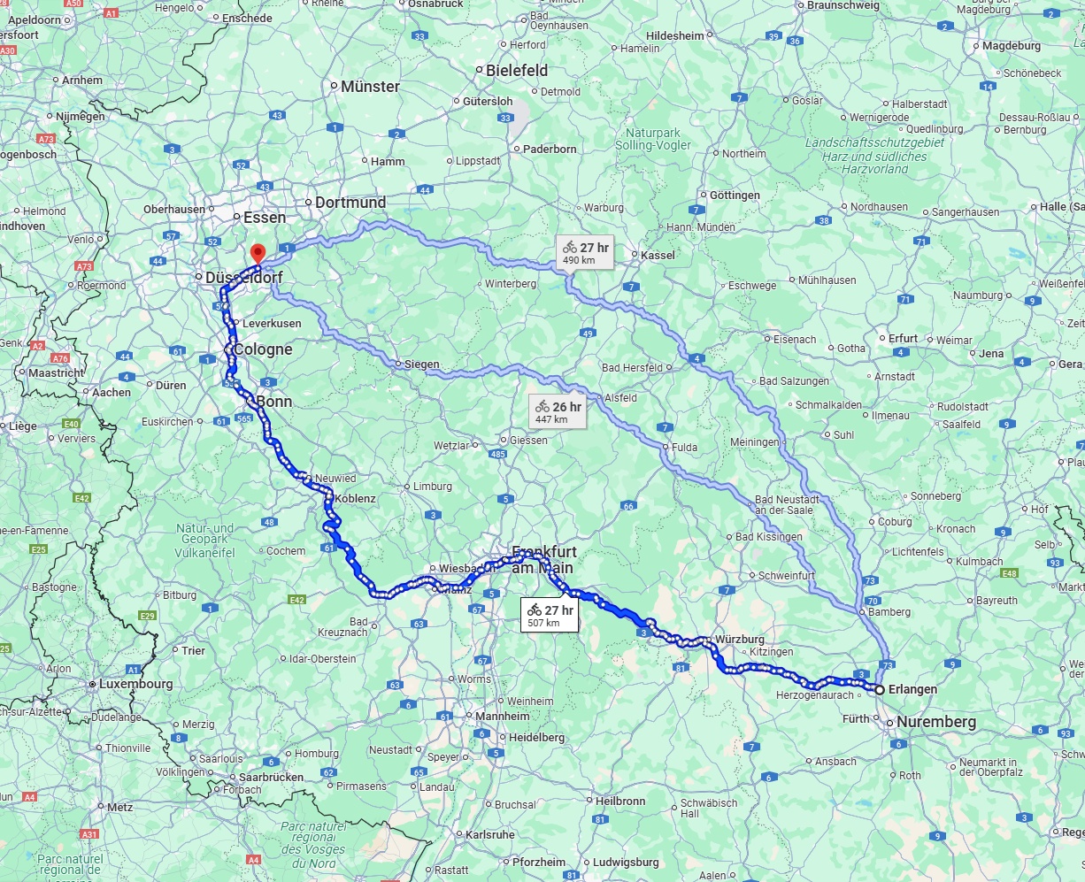 Anreise von Erlangen Zu Wuppertal Über 