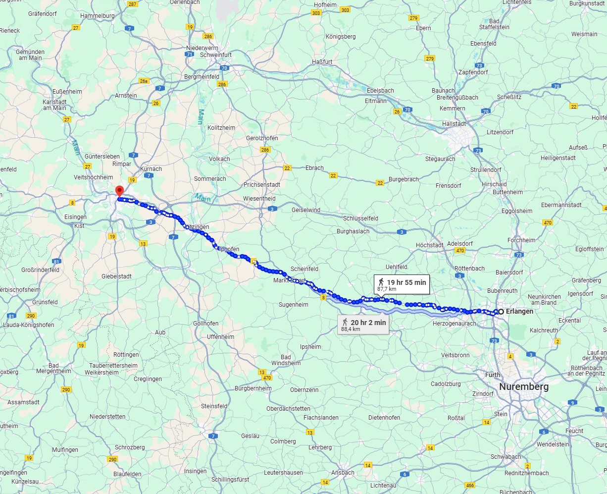 Anreise von Erlangen Zu Würzburg Über 