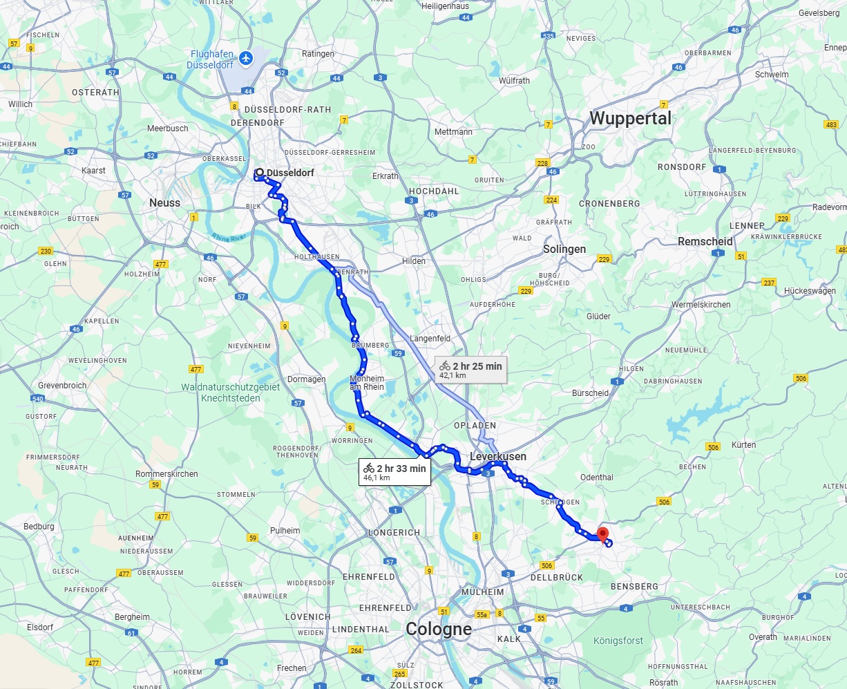 Anreise von Düsseldorf Zu Bergisch Gladbach Über 
