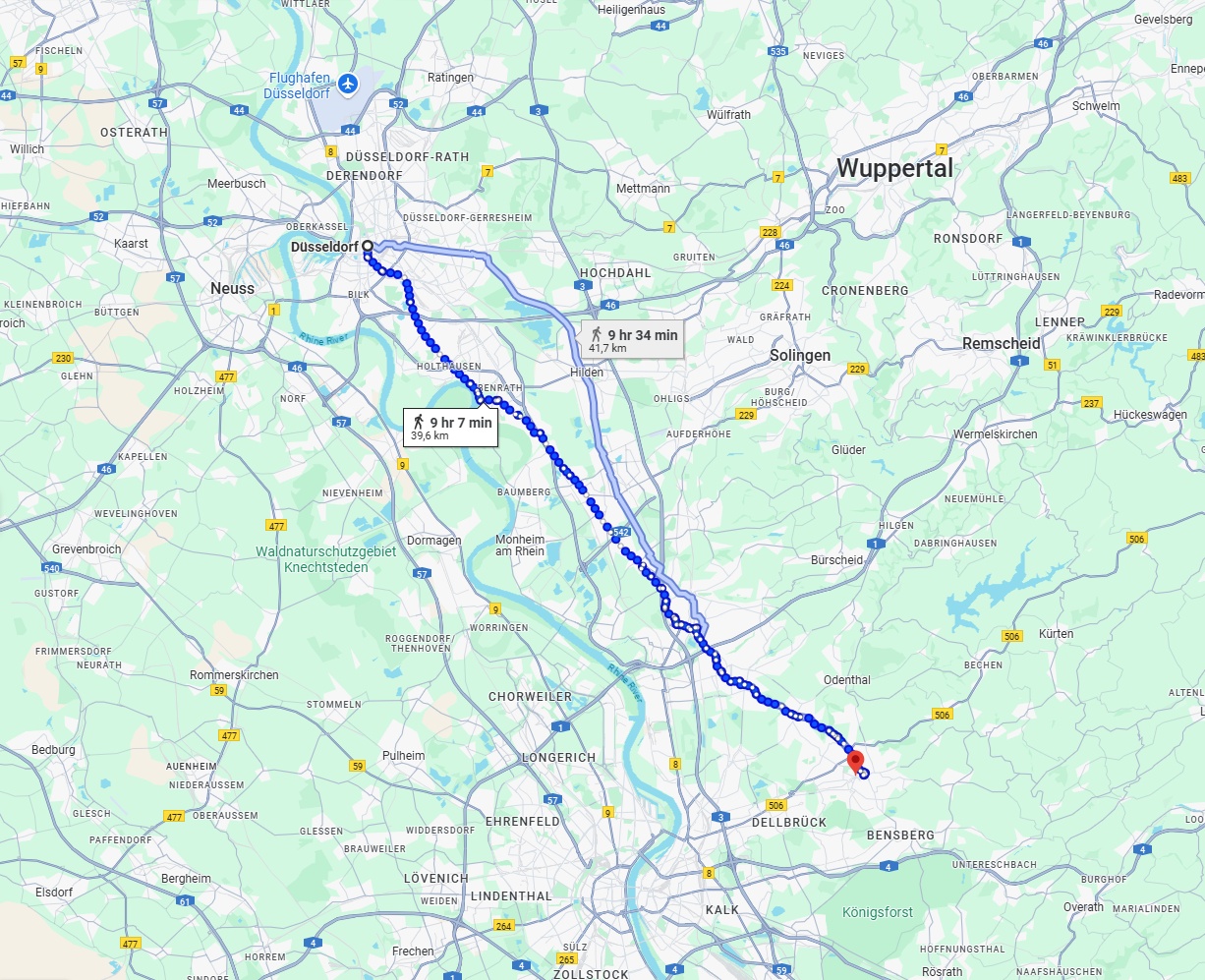 Anreise von Düsseldorf Zu Bergisch Gladbach Über 
