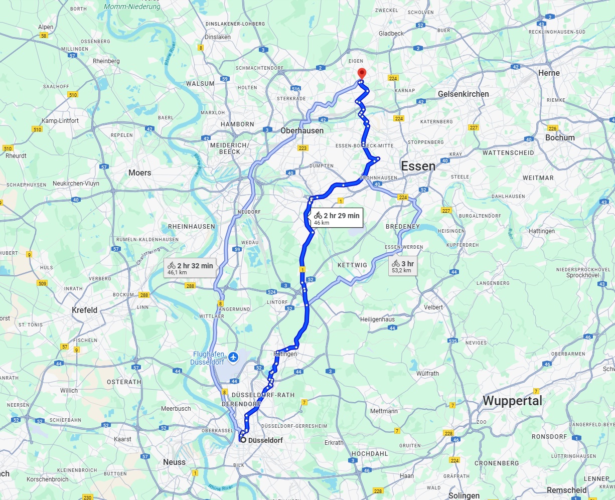 Anreise von Düsseldorf Zu Bottrop Über 