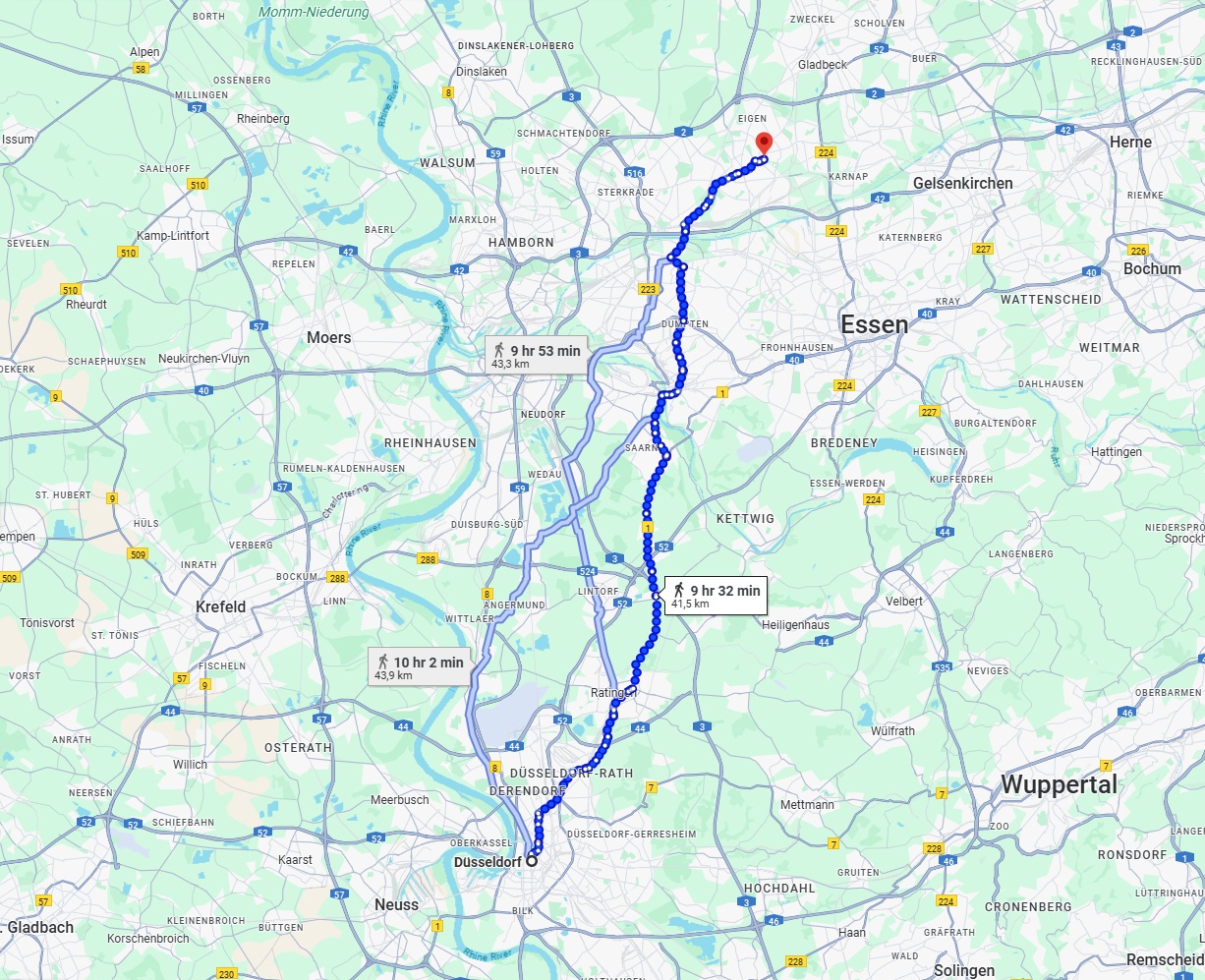 Anreise von Düsseldorf Zu Bottrop Über 