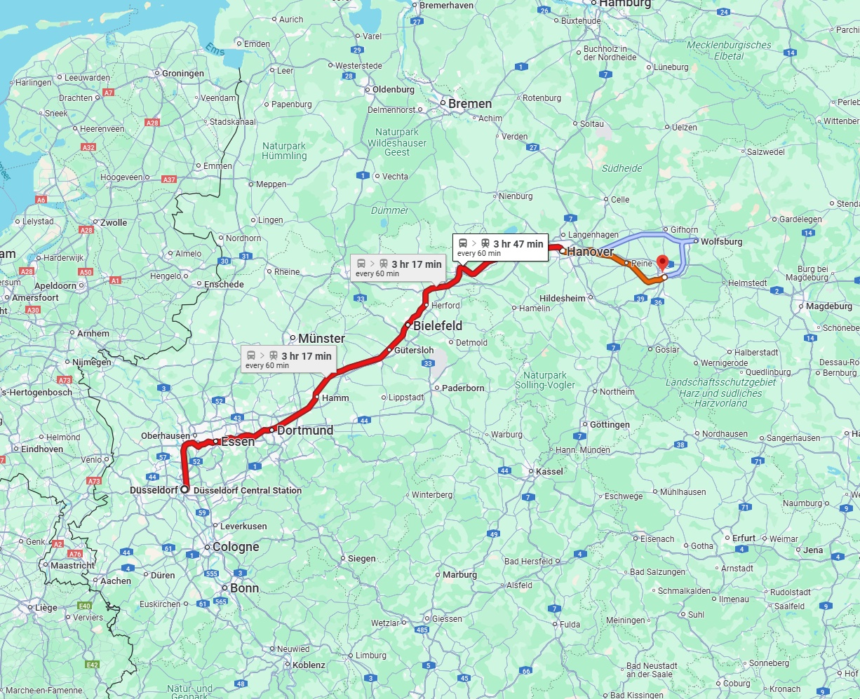 Anreise von Düsseldorf Zu Braunschweig Über 