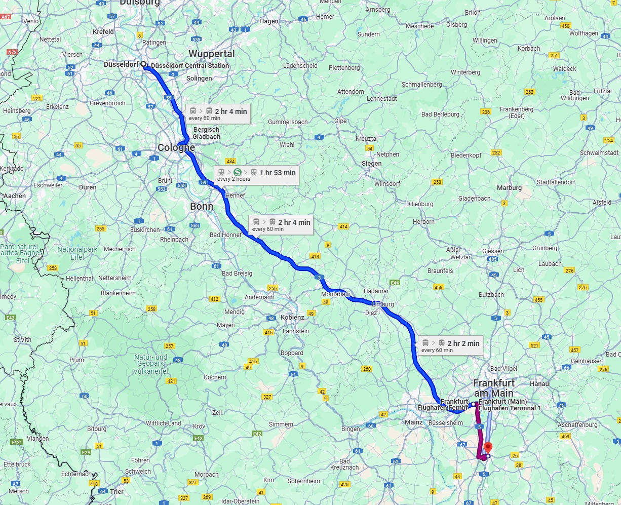 Anreise von Düsseldorf Zu Darmstadt Über 