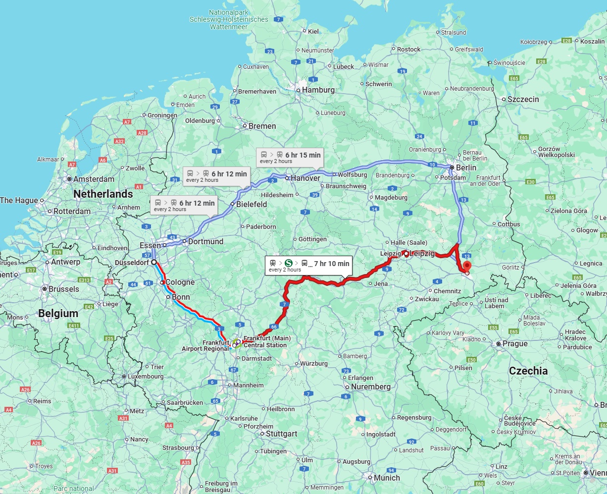 Anreise von Düsseldorf Zu Dresden Über 