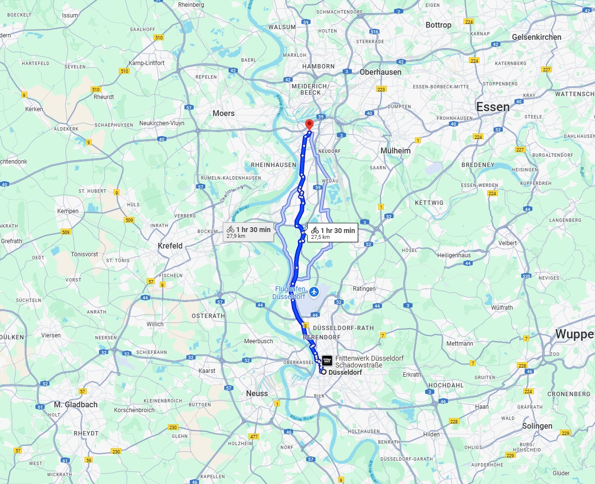 Anreise von Düsseldorf Zu Duisburg Über 