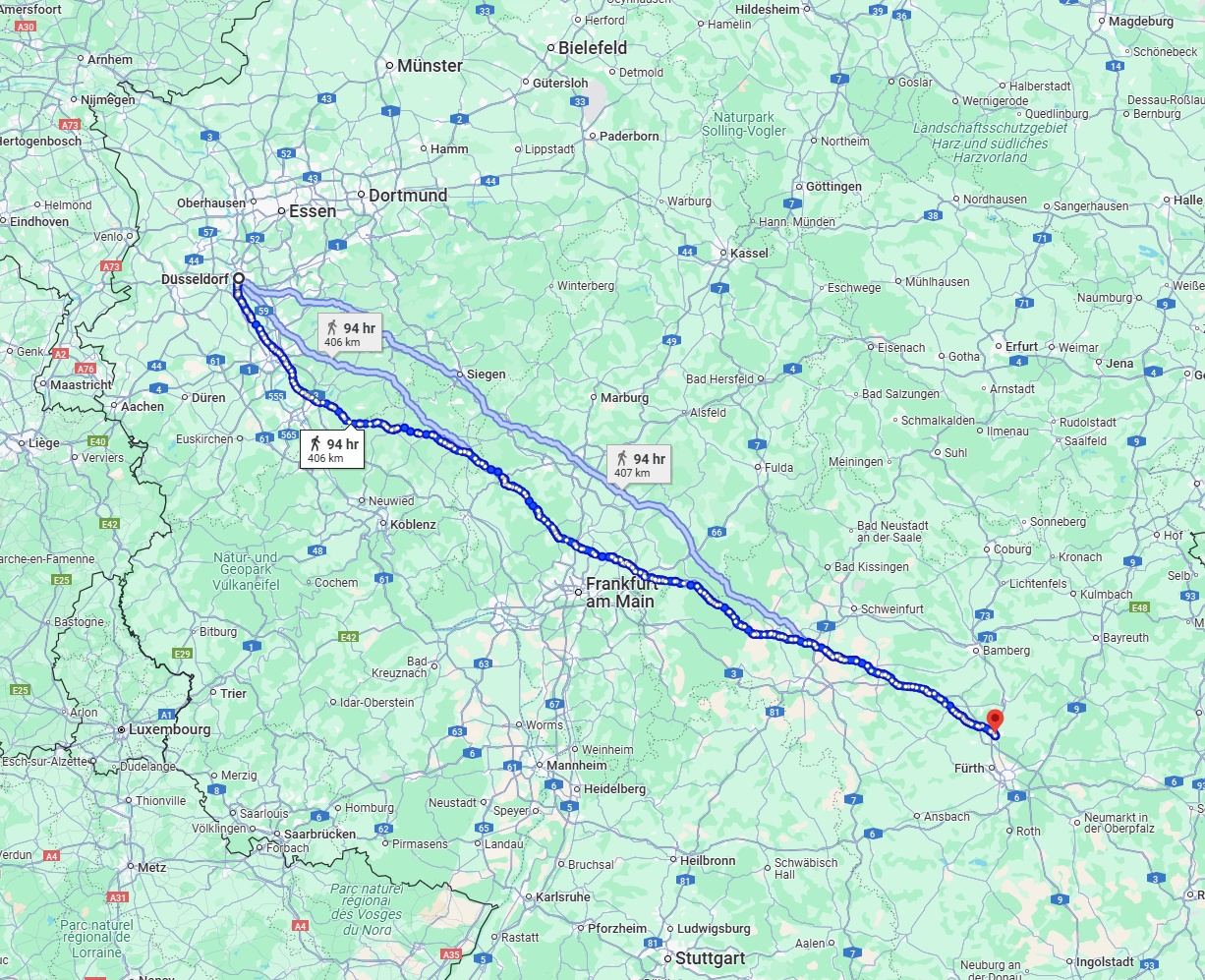 Anreise von Düsseldorf Zu Erlangen Über 