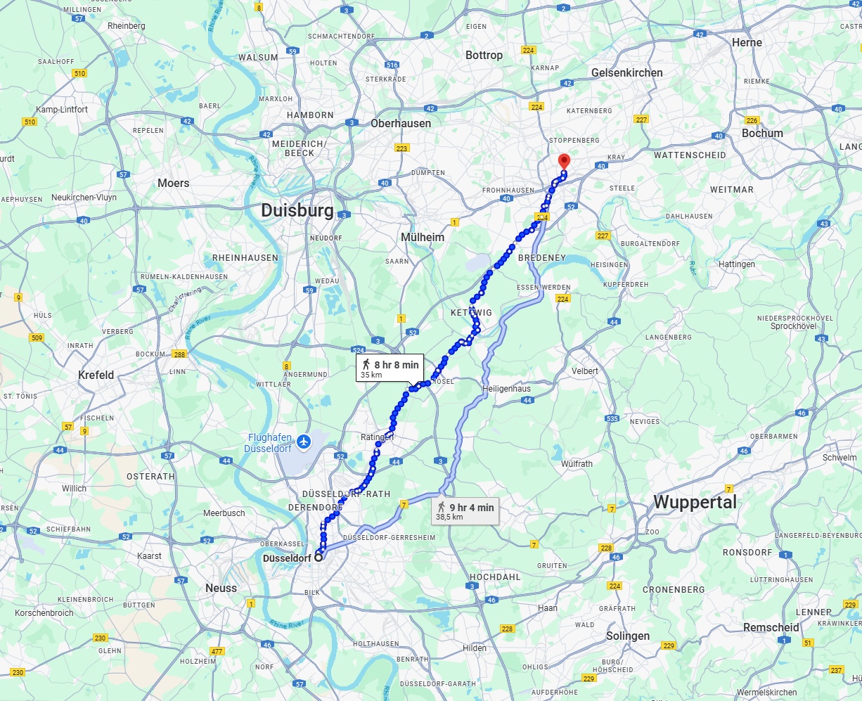 Anreise von Düsseldorf Zu Essen Über 