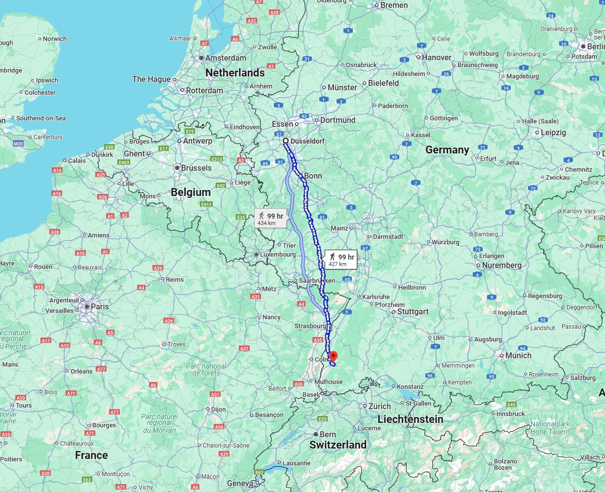 Anreise von Düsseldorf Zu Freiburg im Breisgau Über 