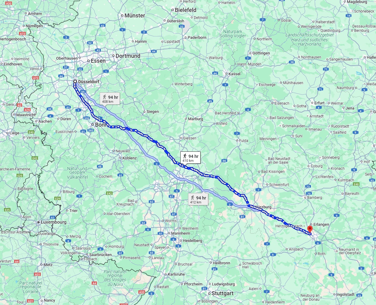 Anreise von Düsseldorf Zu Fürth Über 