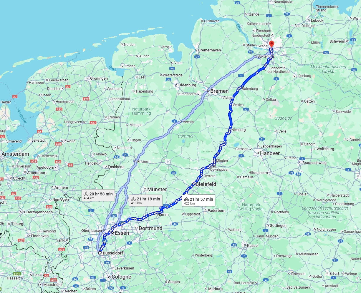 Anreise von Düsseldorf Zu Hamburg Über 