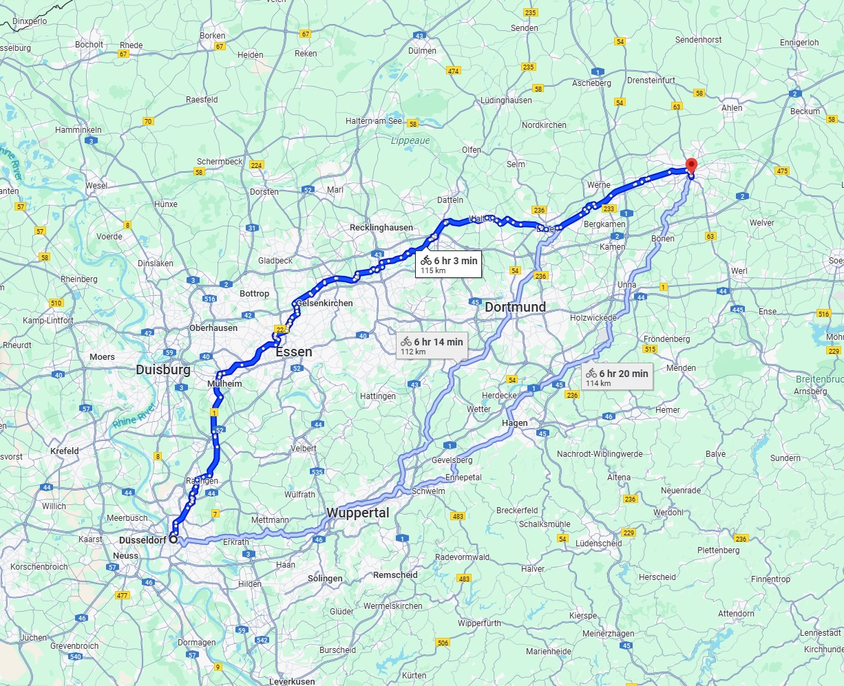 Anreise von Düsseldorf Zu Hamm Über 