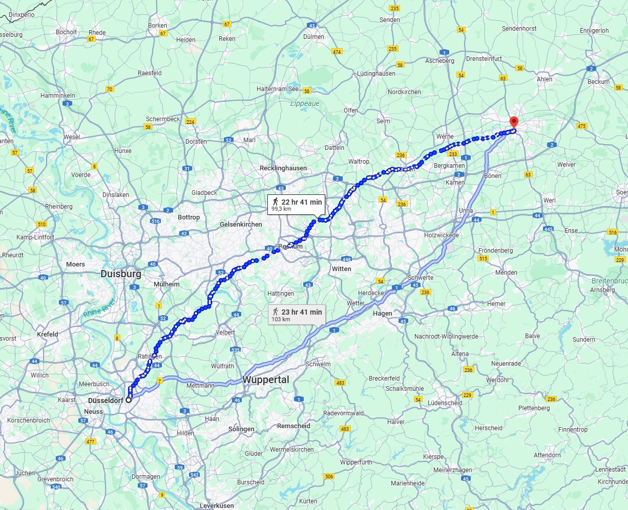 Anreise von Düsseldorf Zu Hamm Über 