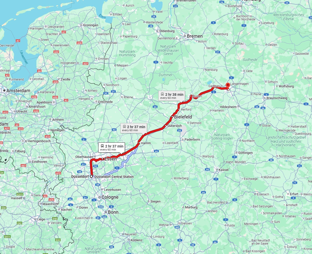 Anreise von Düsseldorf Zu Hannover Über 