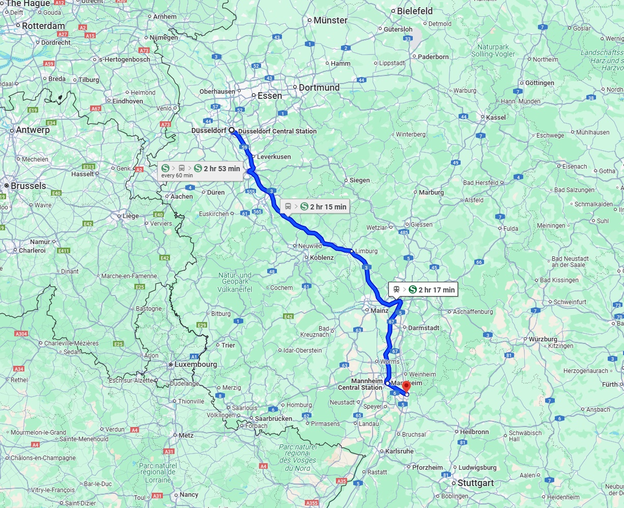 Anreise von Düsseldorf Zu Heidelberg Über 