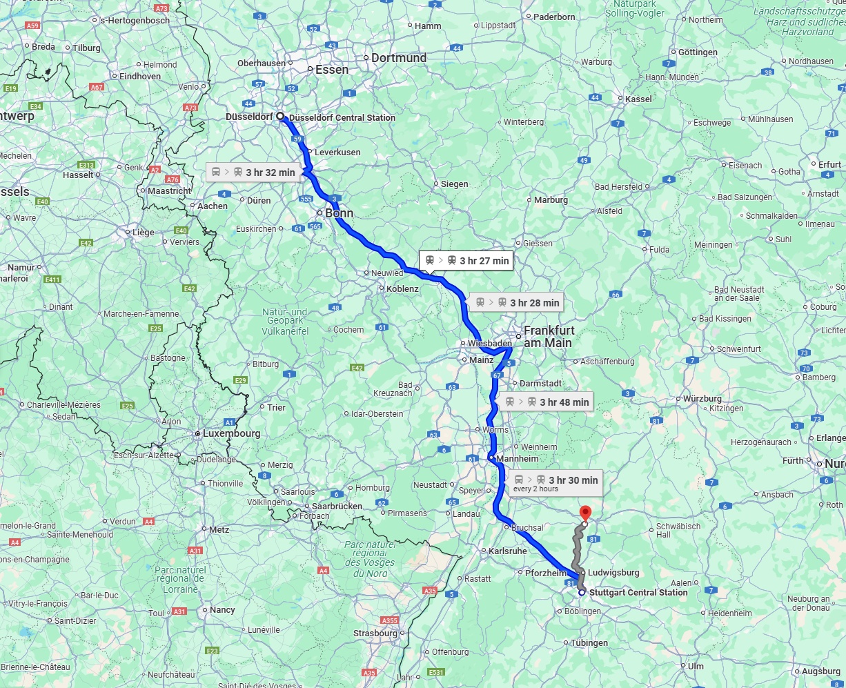 Anreise von Düsseldorf Zu Heilbronn Über 