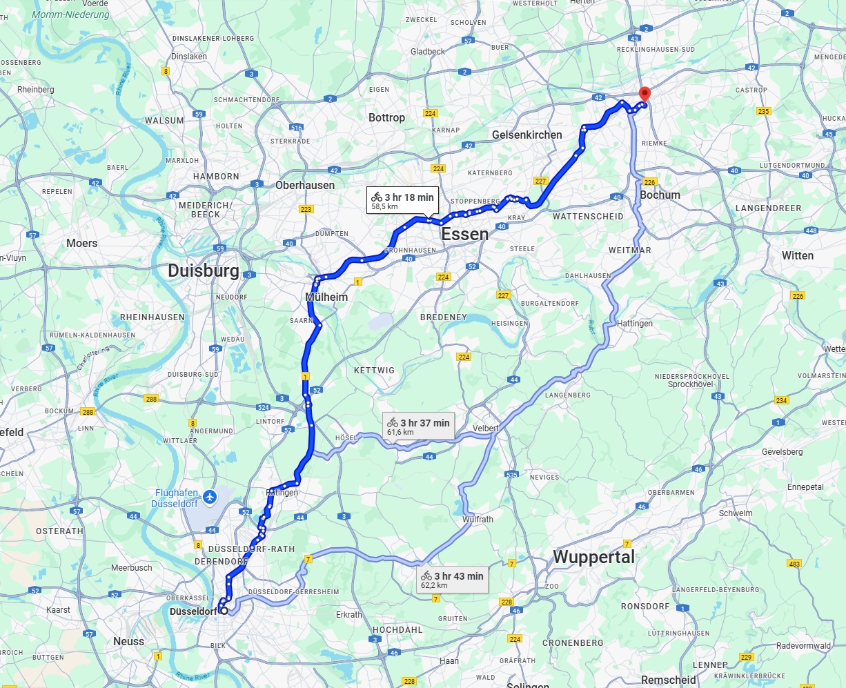 Anreise von Düsseldorf Zu Herne Über 